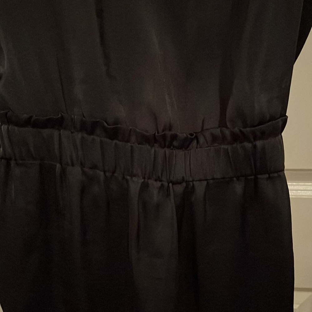 French Connection UK size 8 black dressy romper front zip V- neck - Picture 11 of 14